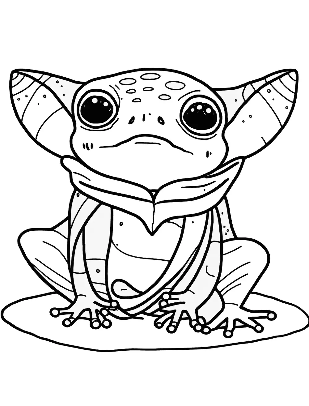 Dibujos para Colorear Baby Yoda Frog