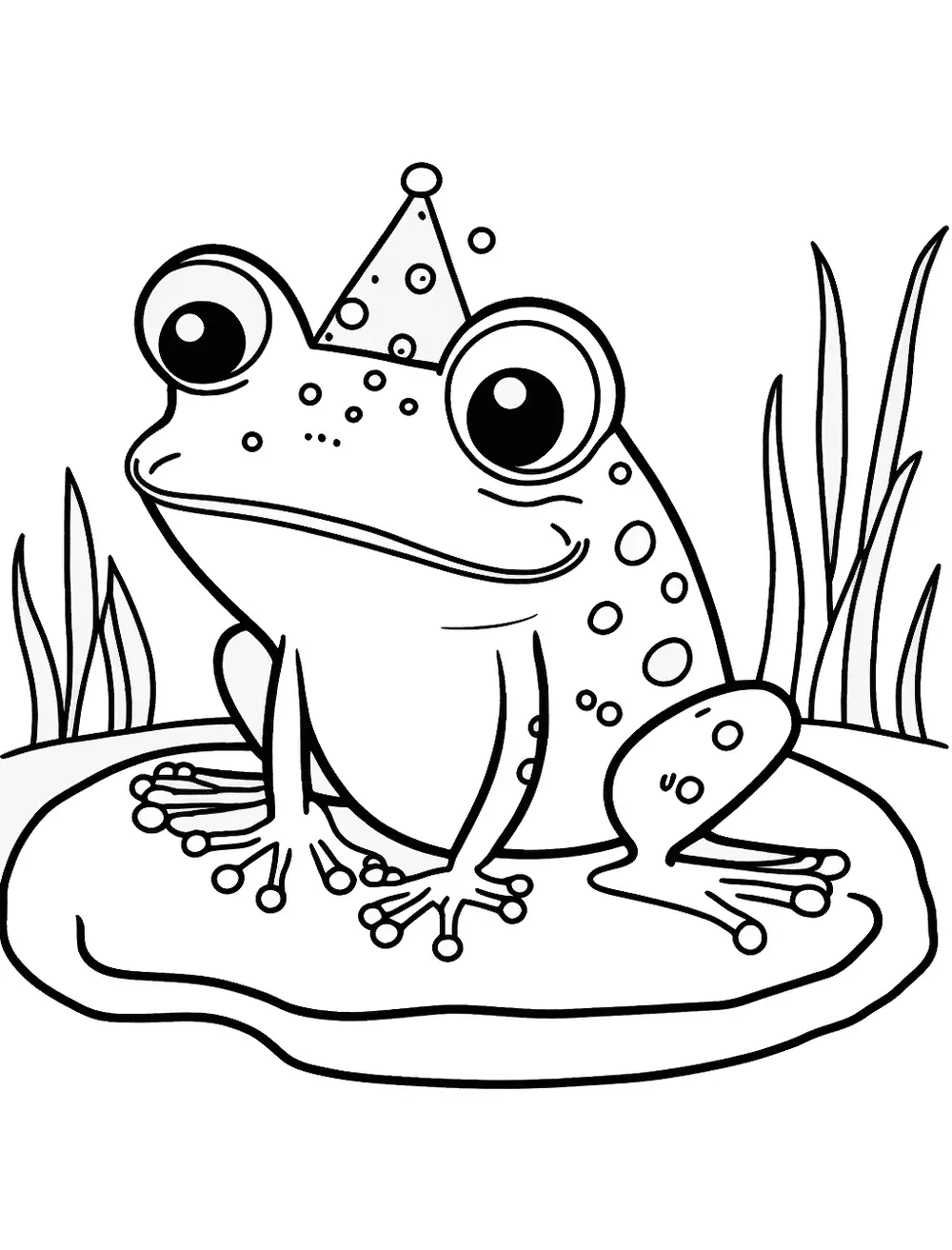 Dibujos para Colorear Birthday Frog