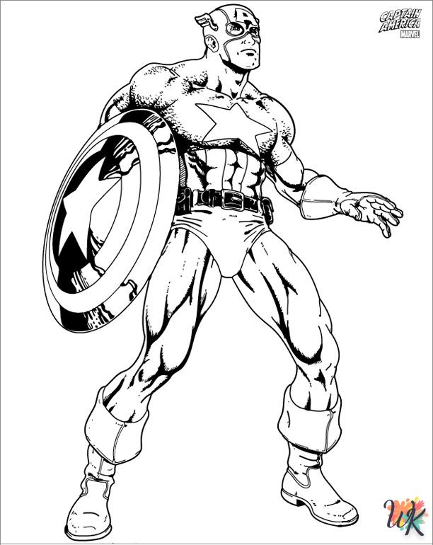 Dibujos para Colorear Captain America 18