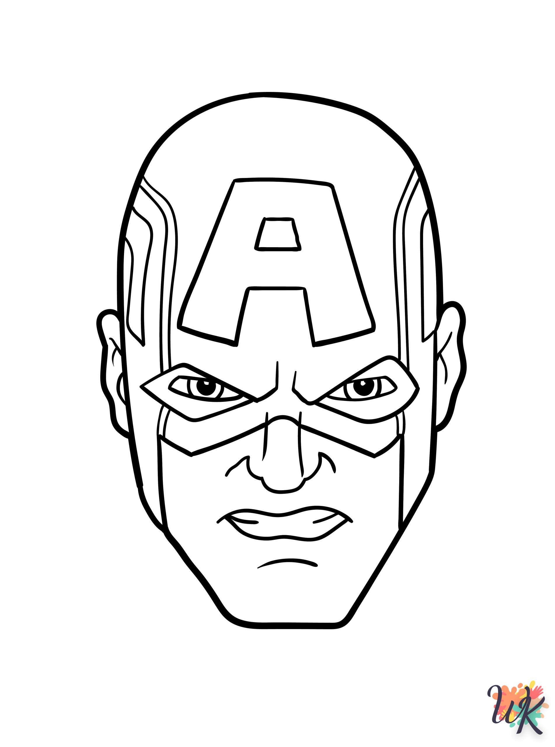 Dibujos para Colorear Captain America 2 scaled