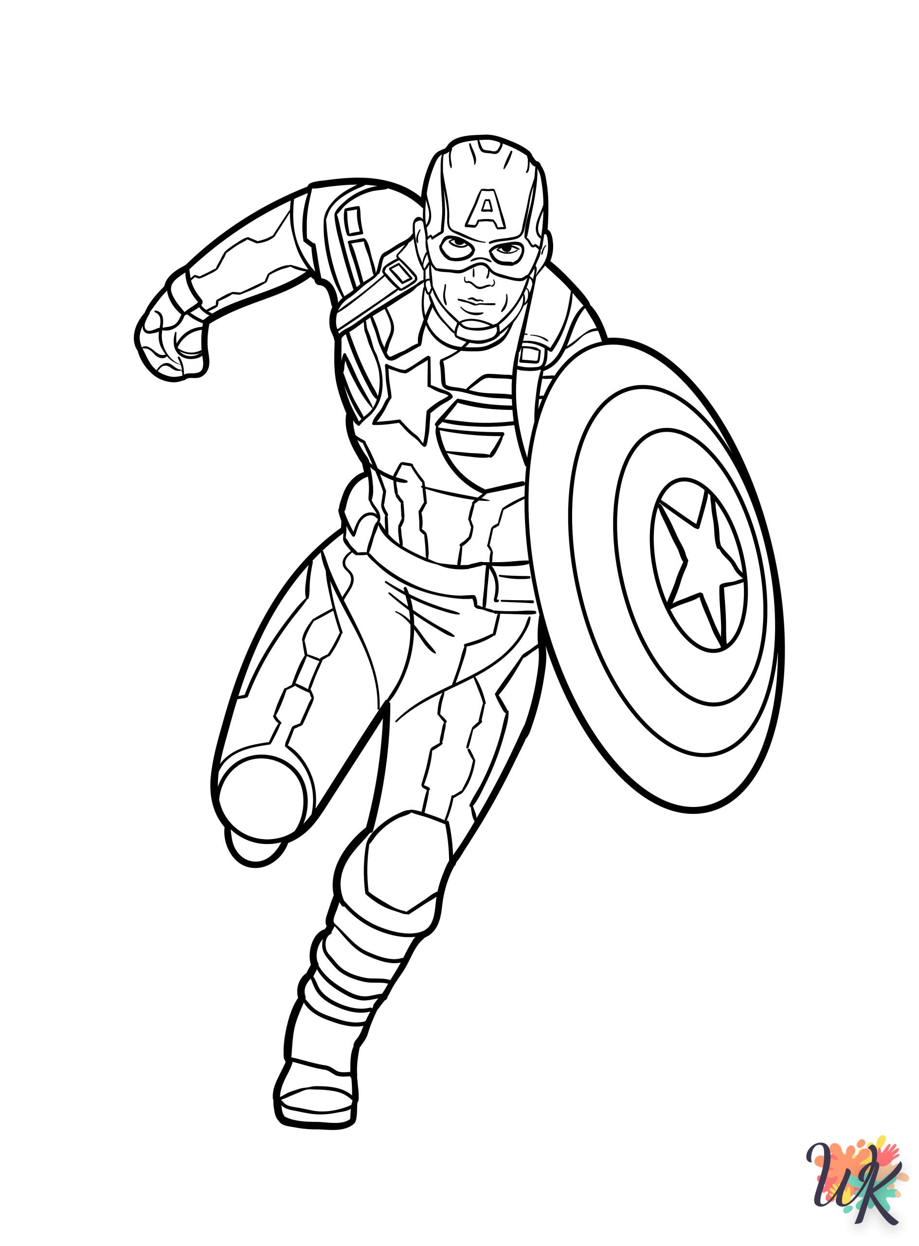 Dibujos para Colorear Captain America 25 scaled