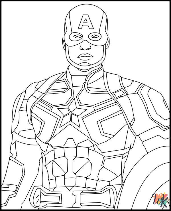 Dibujos para Colorear Captain America 33