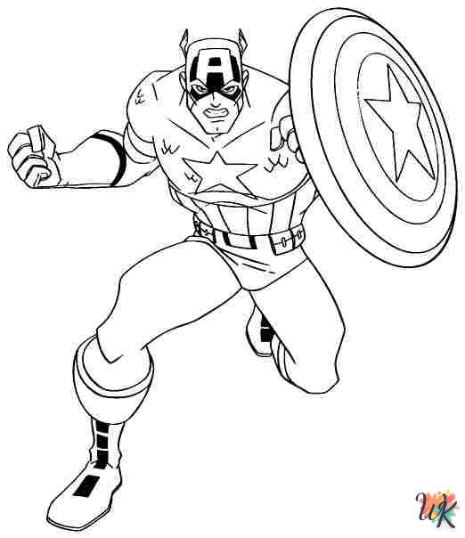Dibujos para Colorear Captain America 35