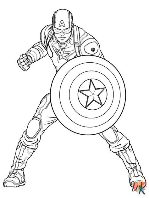 Dibujos para Colorear Captain America 36