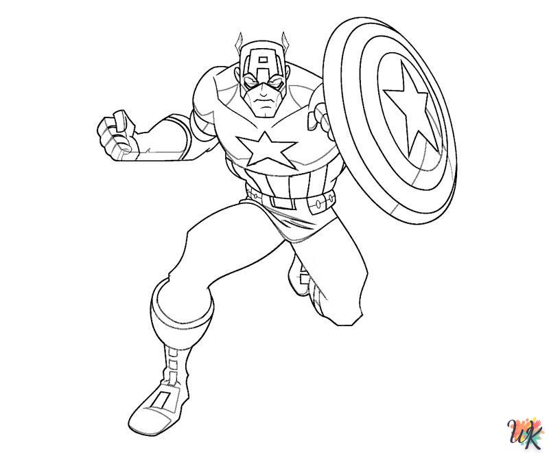 Dibujos para Colorear Captain America 39