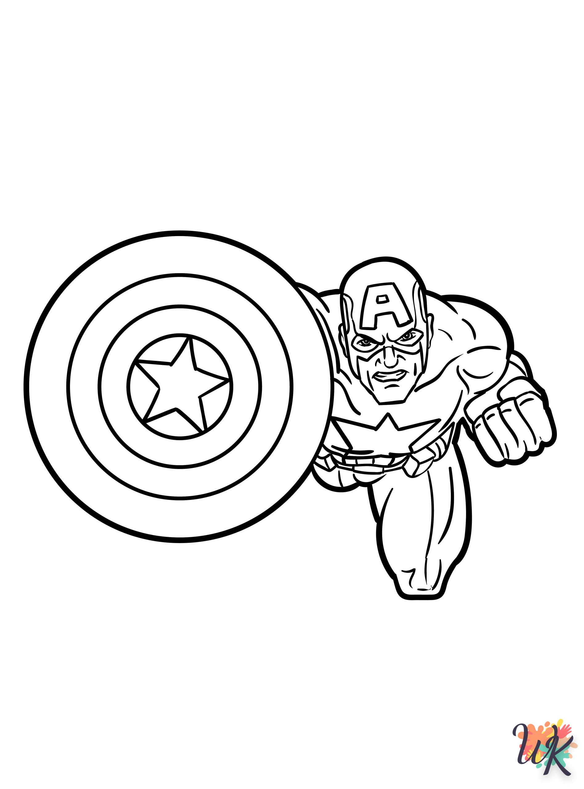 Dibujos para Colorear Captain America 4 scaled