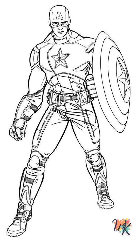 Dibujos para Colorear Captain America 40