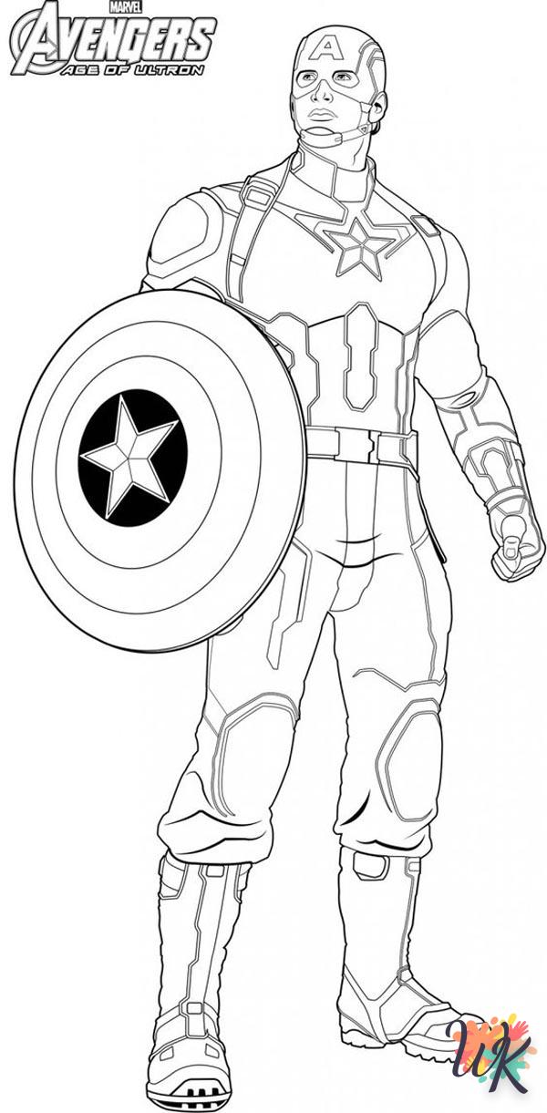 Dibujos para Colorear Captain America 43