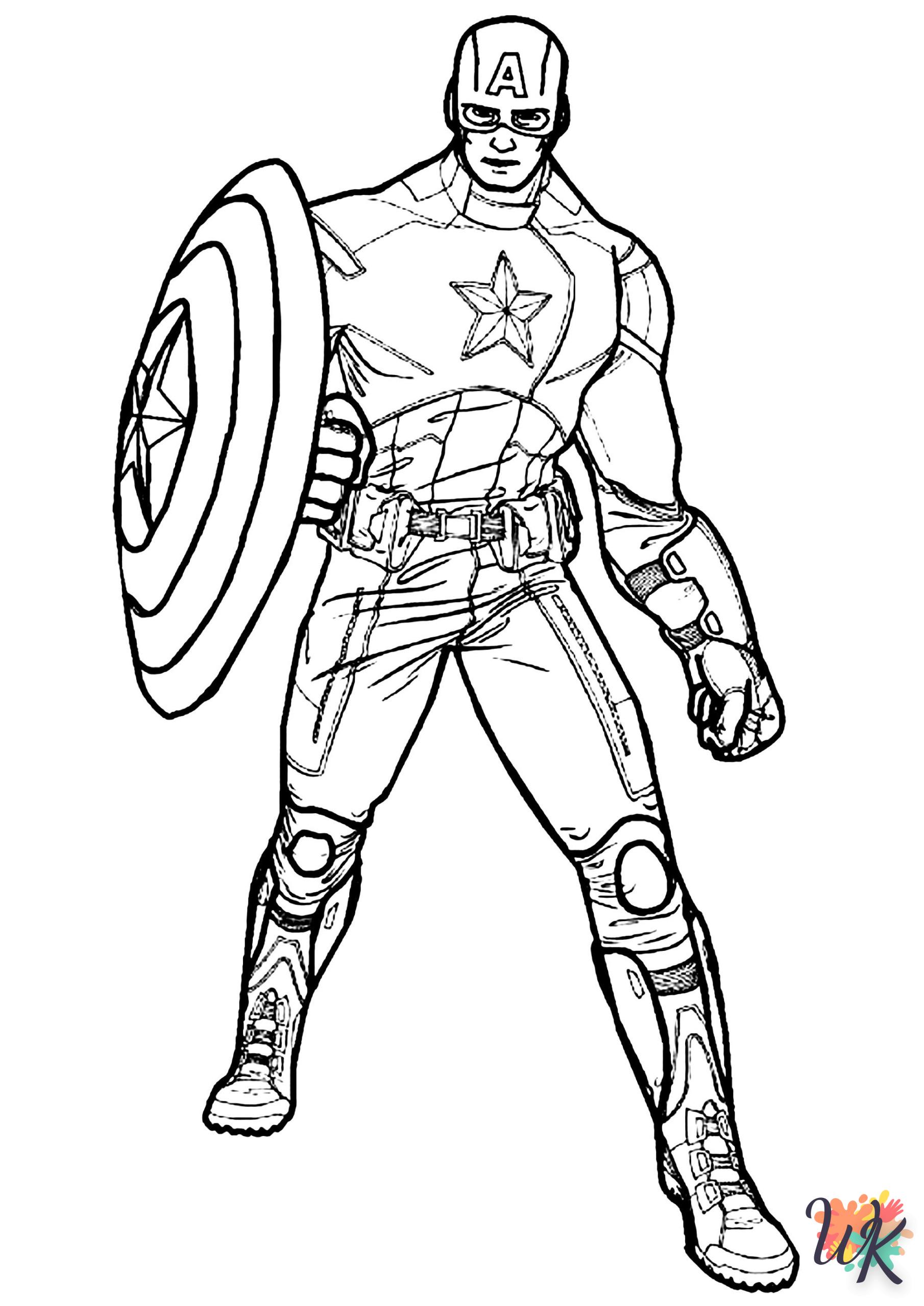 Dibujos para Colorear Captain America 47 scaled