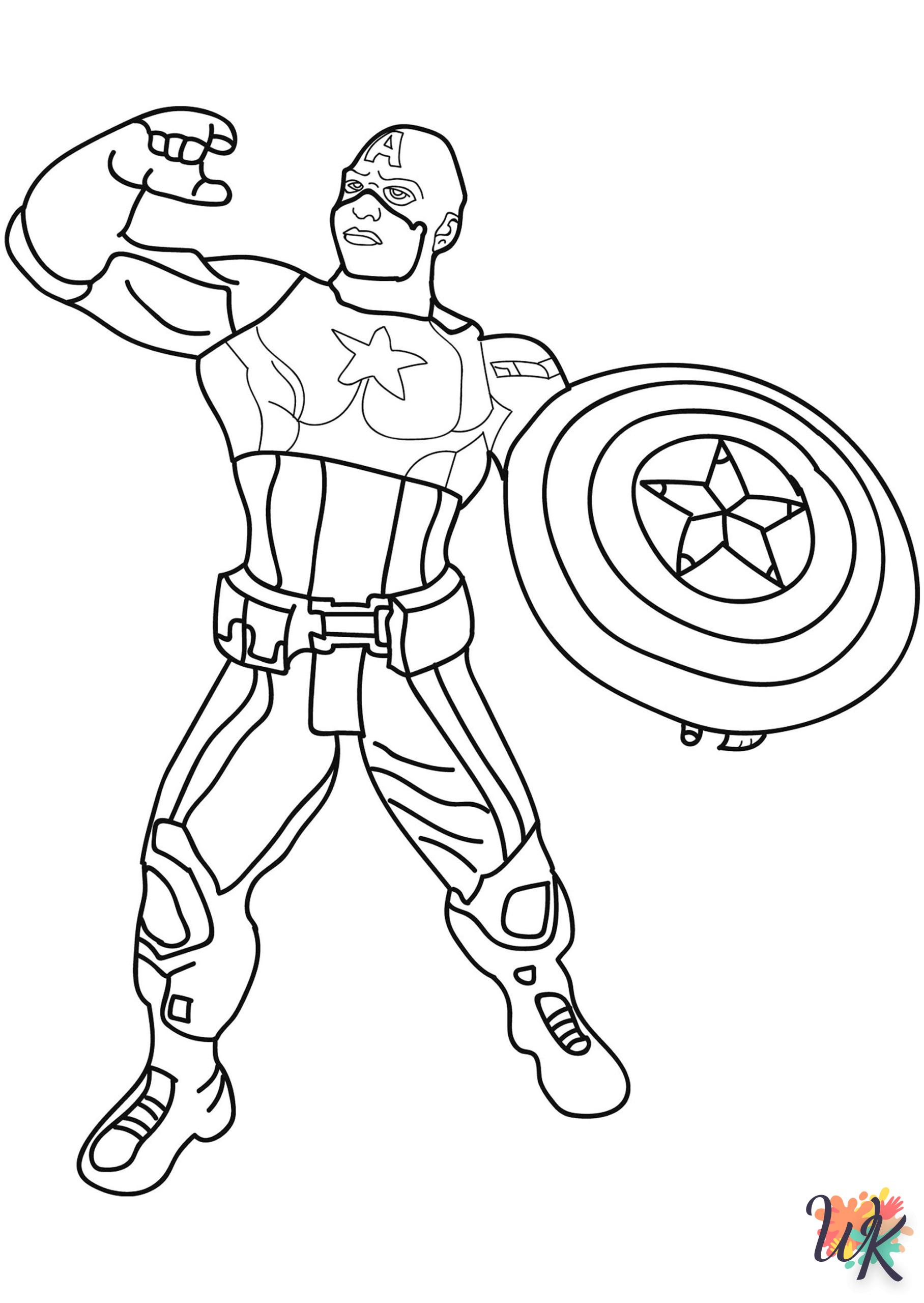 Dibujos para Colorear Captain America 48 scaled