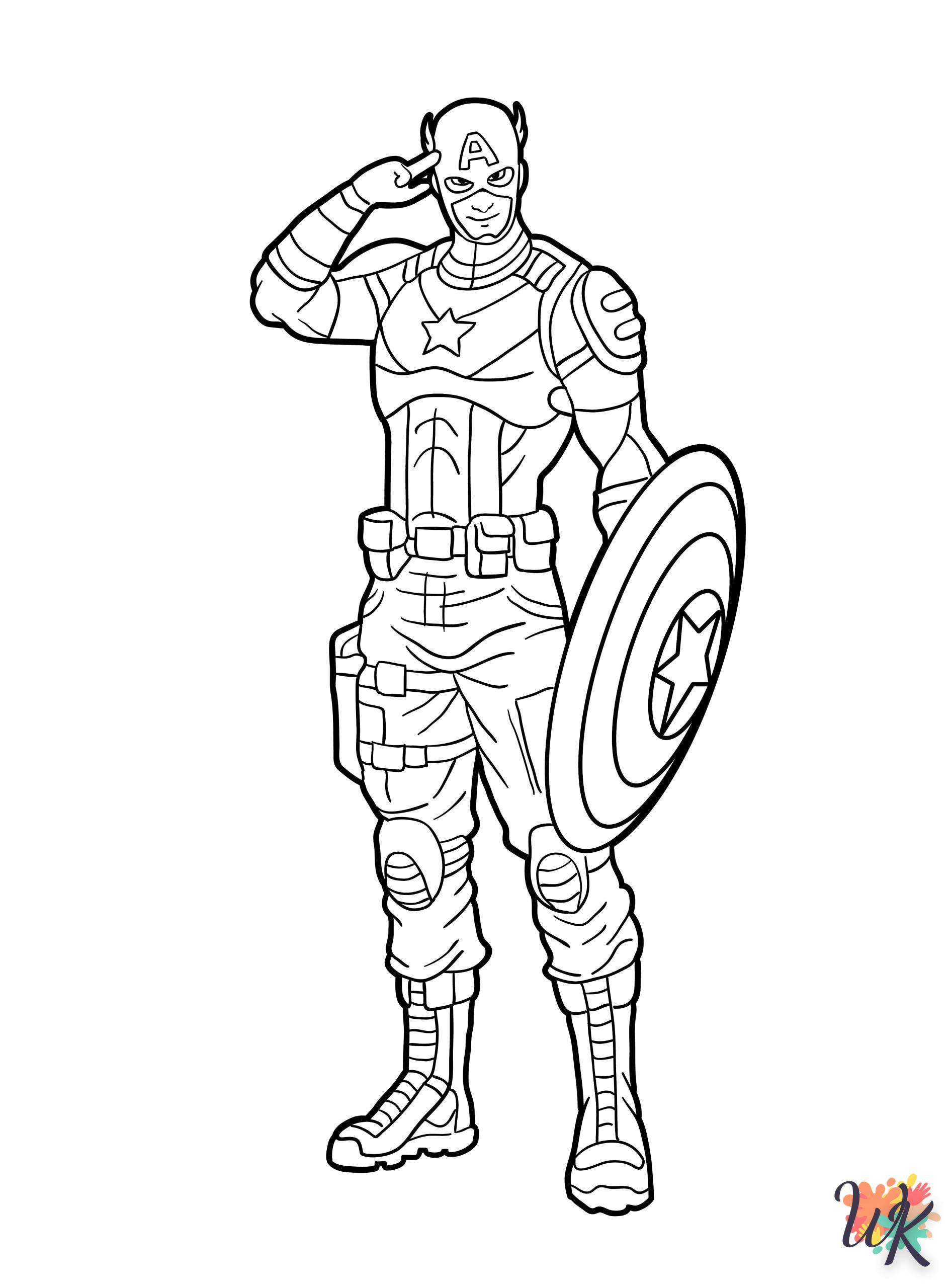 Dibujos para Colorear Captain America 5 scaled