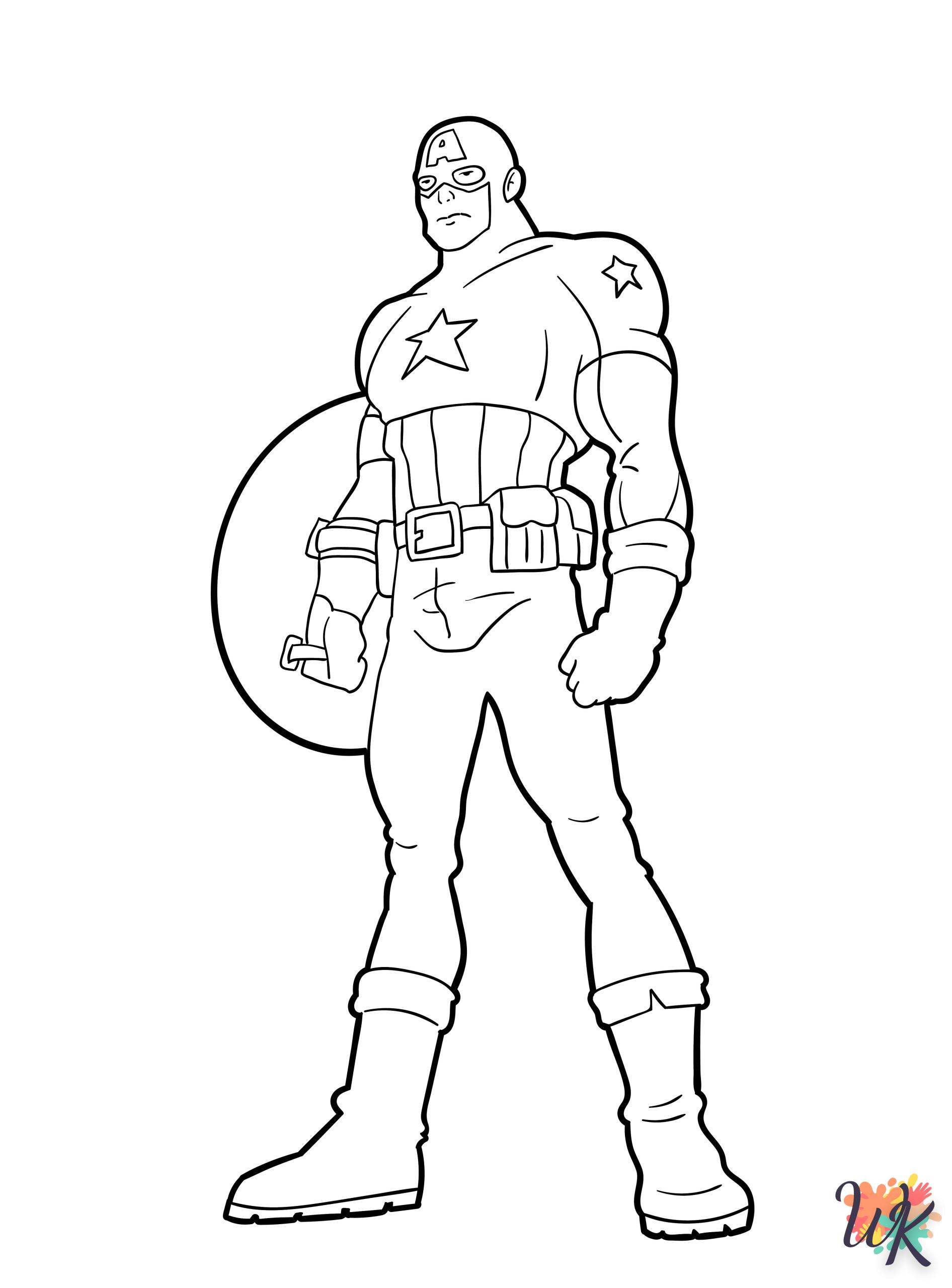 Dibujos para Colorear Captain America 6 scaled