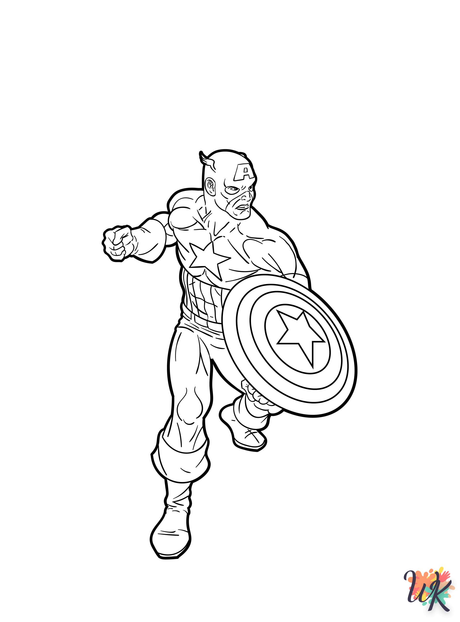 Dibujos para Colorear Captain America 9 scaled