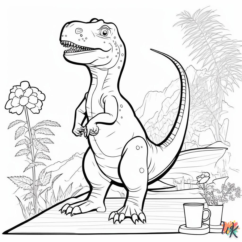 Dibujos para Colorear Dinosaurio 101