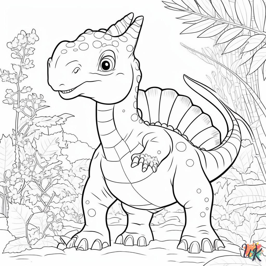 Dibujos para Colorear Dinosaurio 102