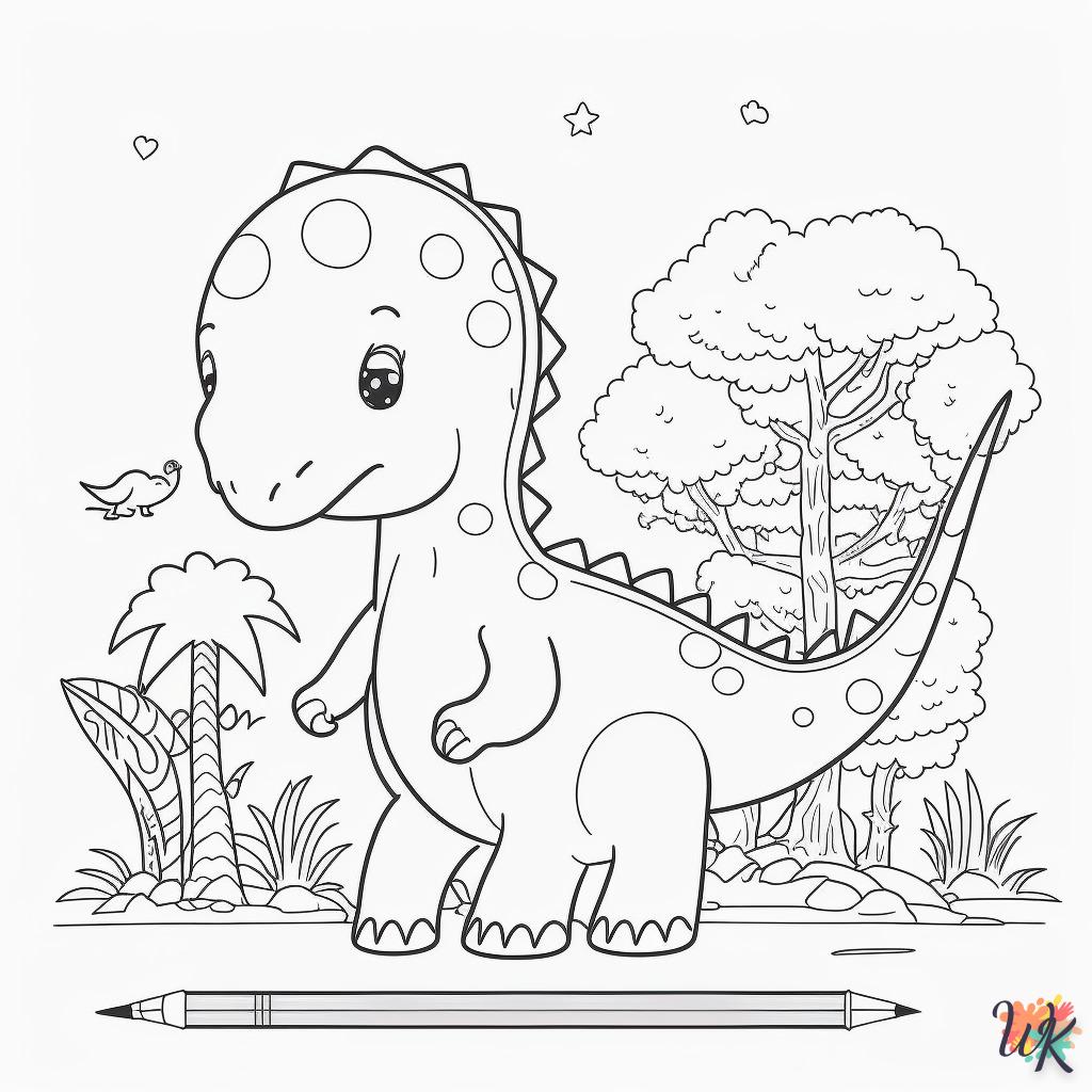 Dibujos para Colorear Dinosaurio 103