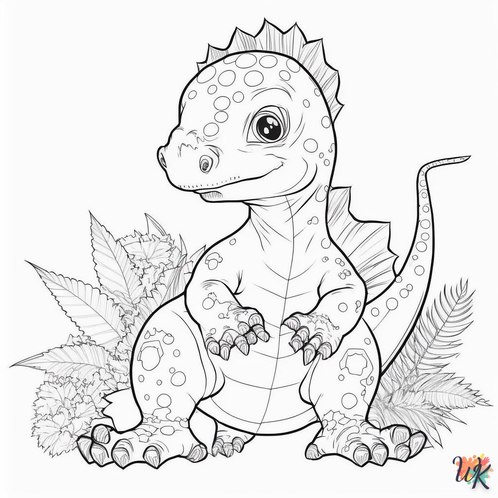 Dibujos para Colorear Dinosaurio 104
