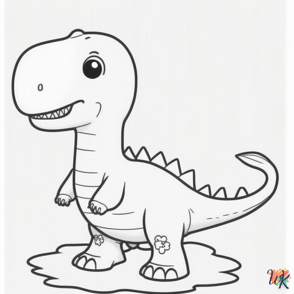 Dibujos para Colorear Dinosaurio 107