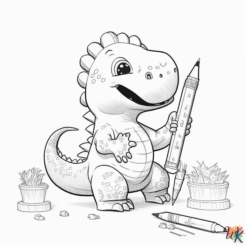 Dibujos para Colorear Dinosaurio 111