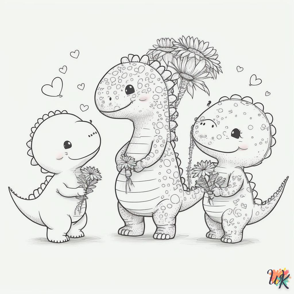 Dibujos para Colorear Dinosaurio 112