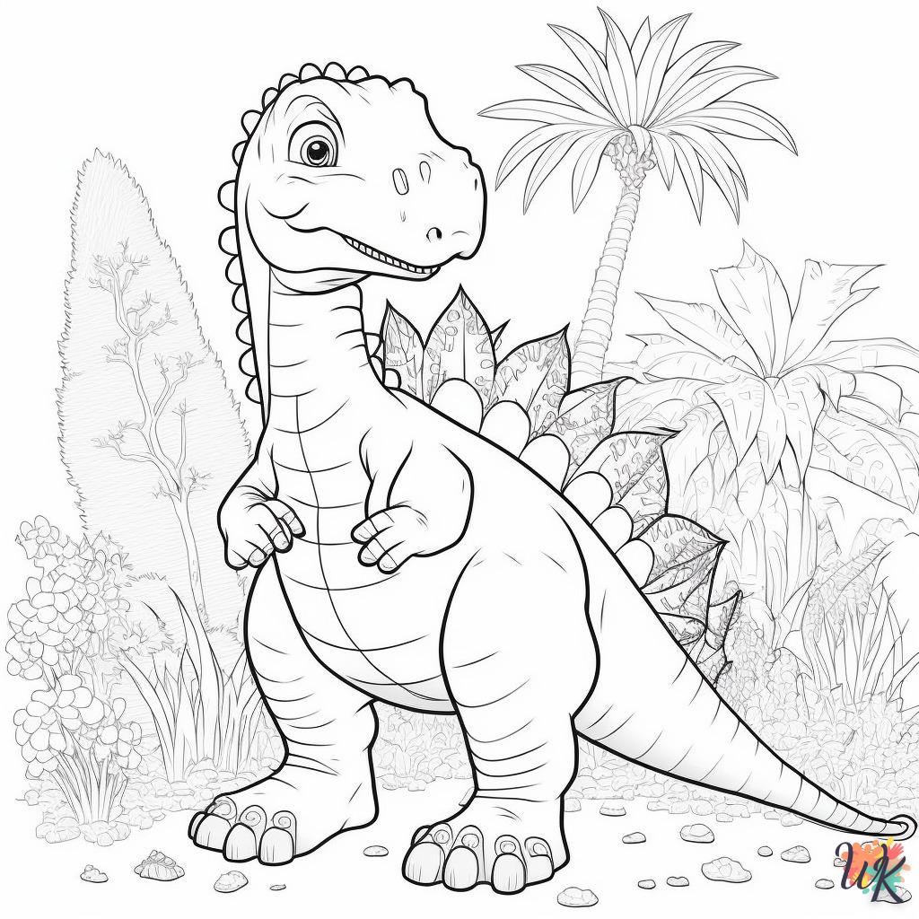 Dibujos para Colorear Dinosaurio 114