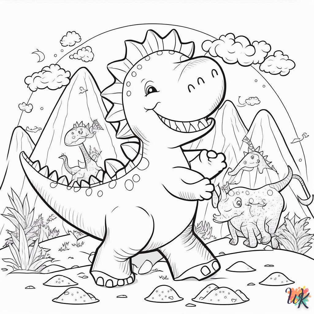 Dibujos para Colorear Dinosaurio 116