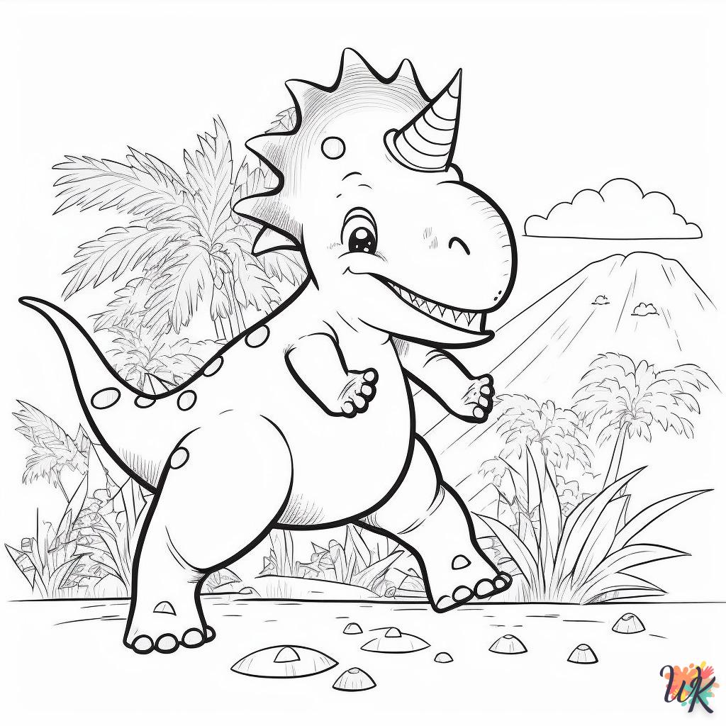 Dibujos para Colorear Dinosaurio 122