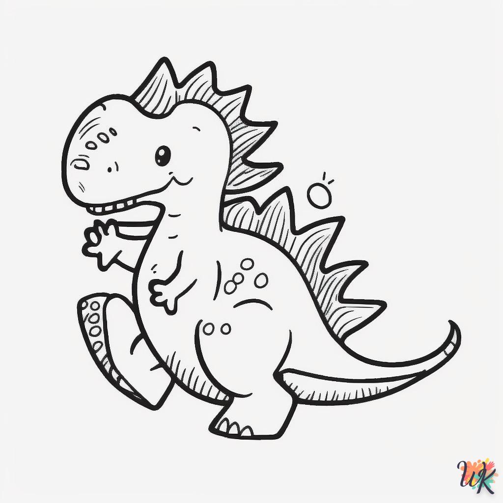 Dibujos para Colorear Dinosaurio 124