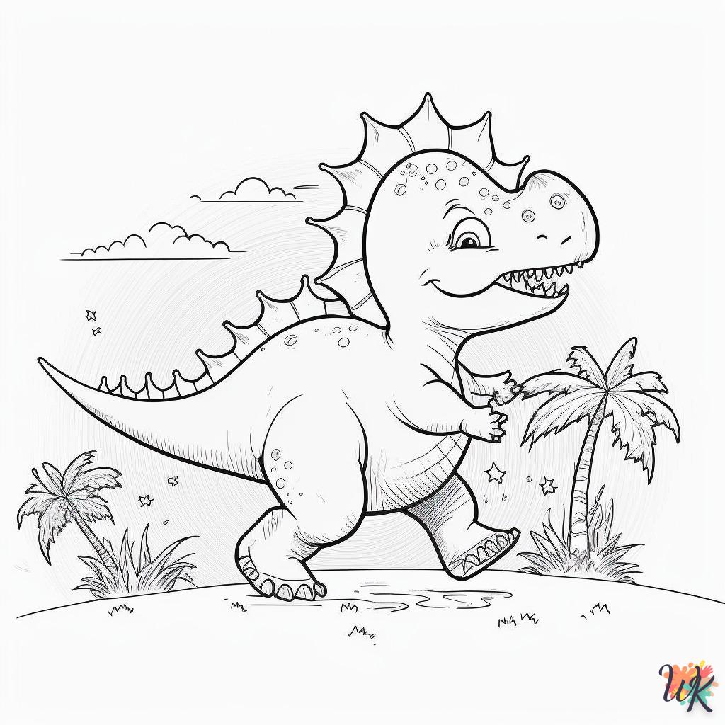 Dibujos para Colorear Dinosaurio 125