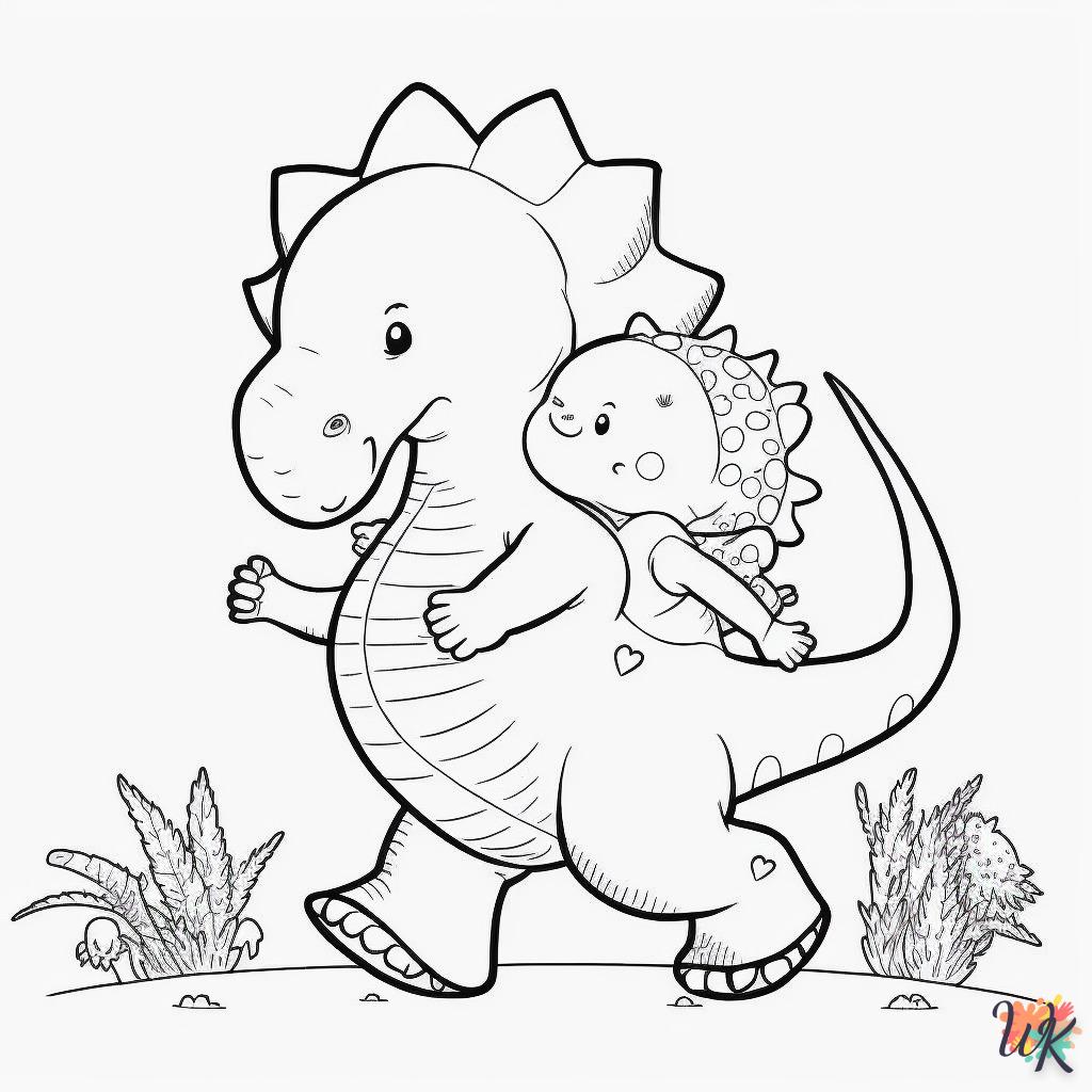 Dibujos para Colorear Dinosaurio 129