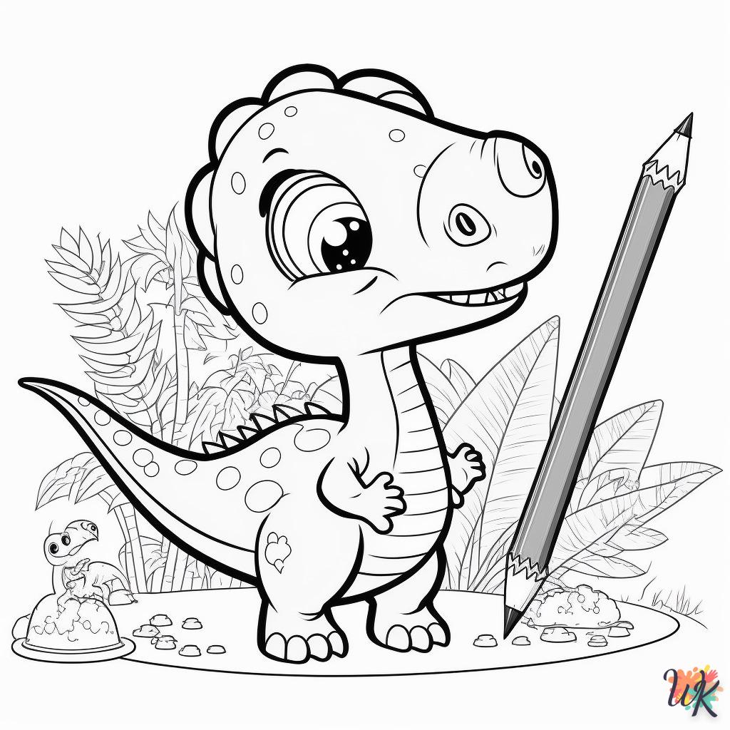 Dibujos para Colorear Dinosaurio 145