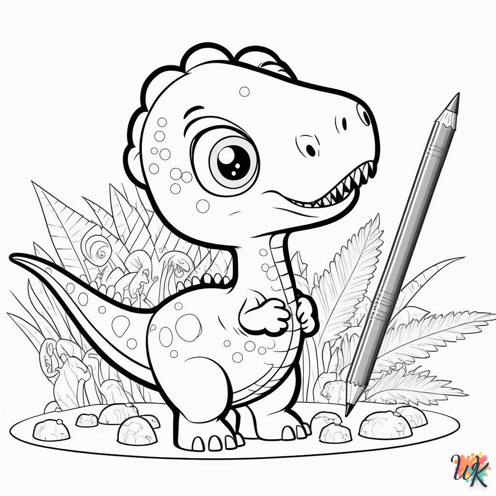 Dibujos para Colorear Dinosaurio 147