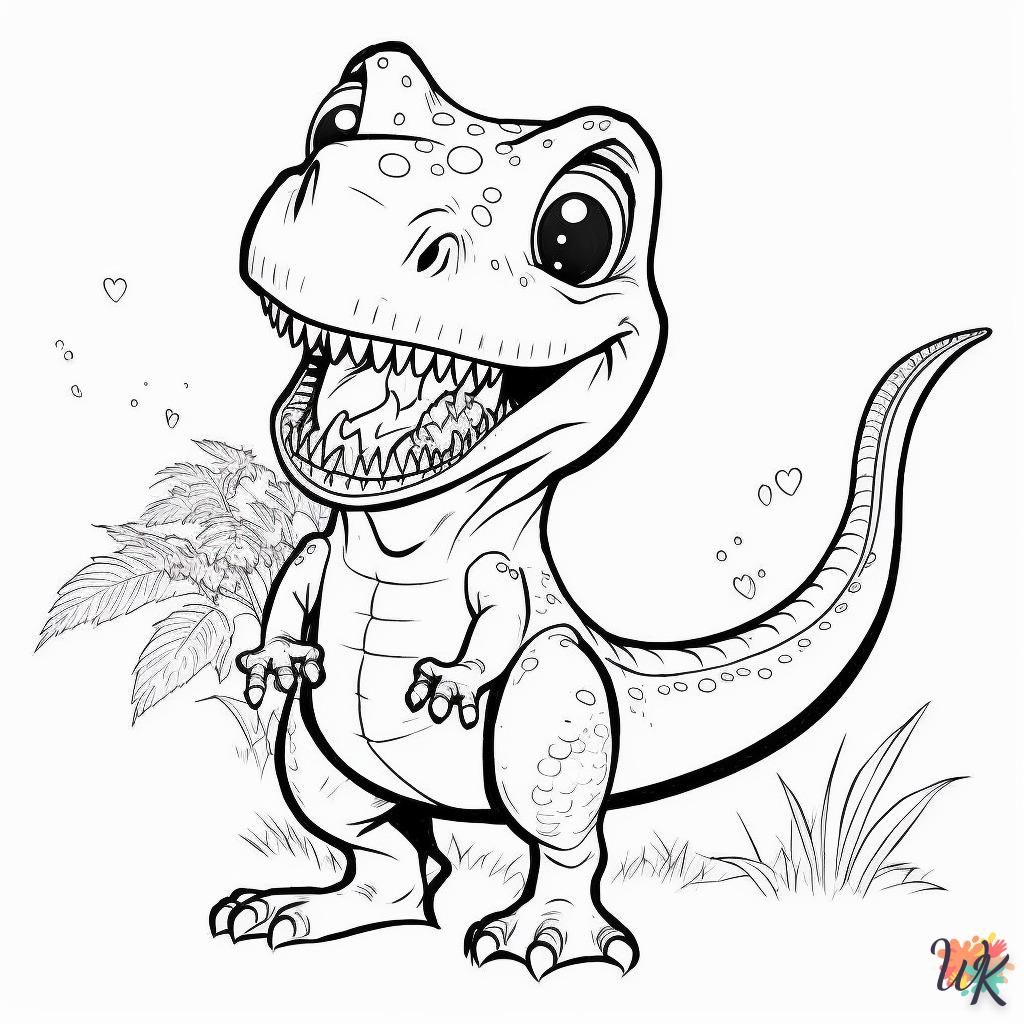 Dibujos para Colorear Dinosaurio 154