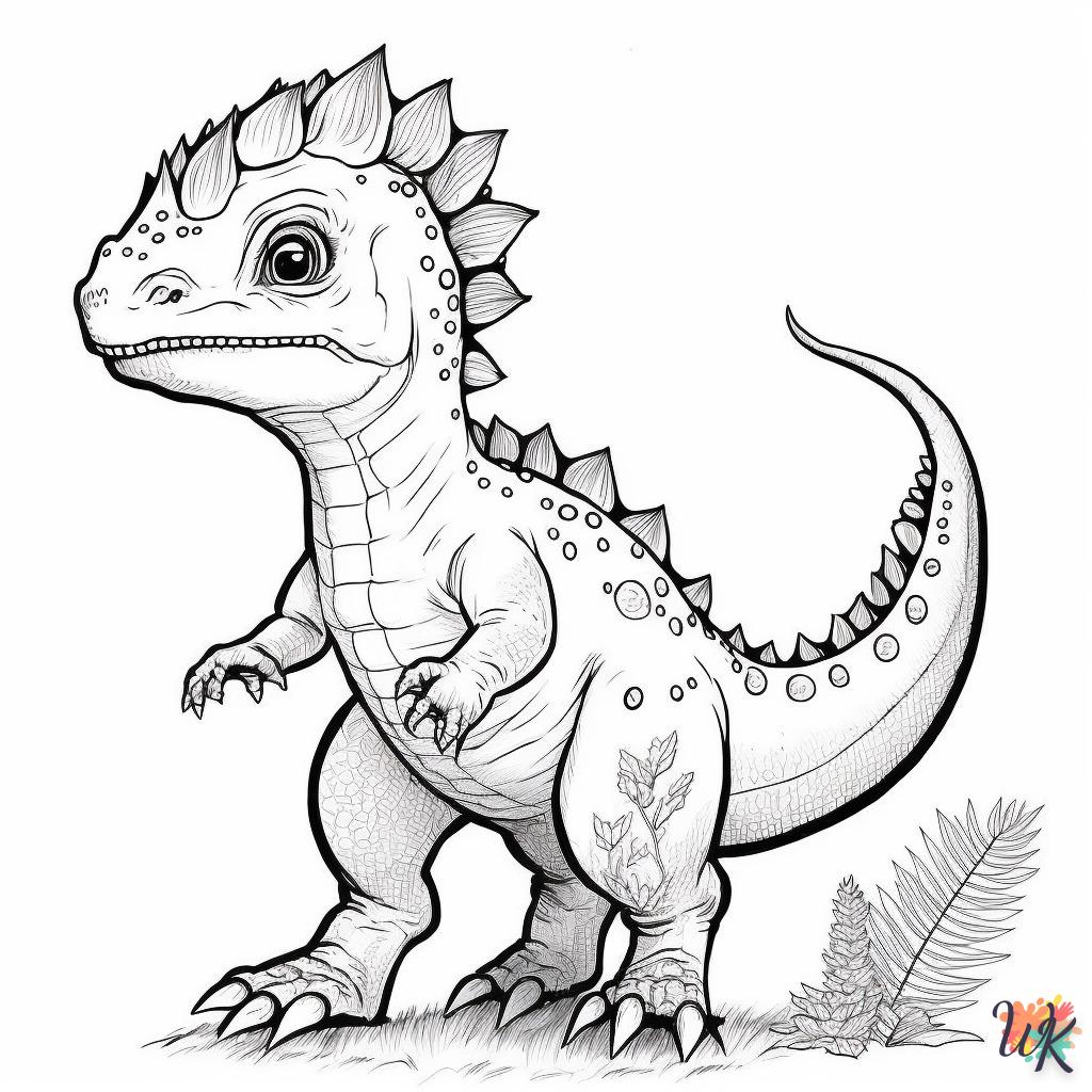 Dibujos para Colorear Dinosaurio 162