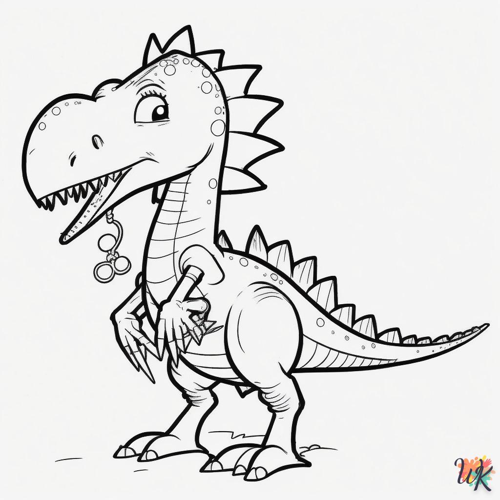 Dibujos para Colorear Dinosaurio 164