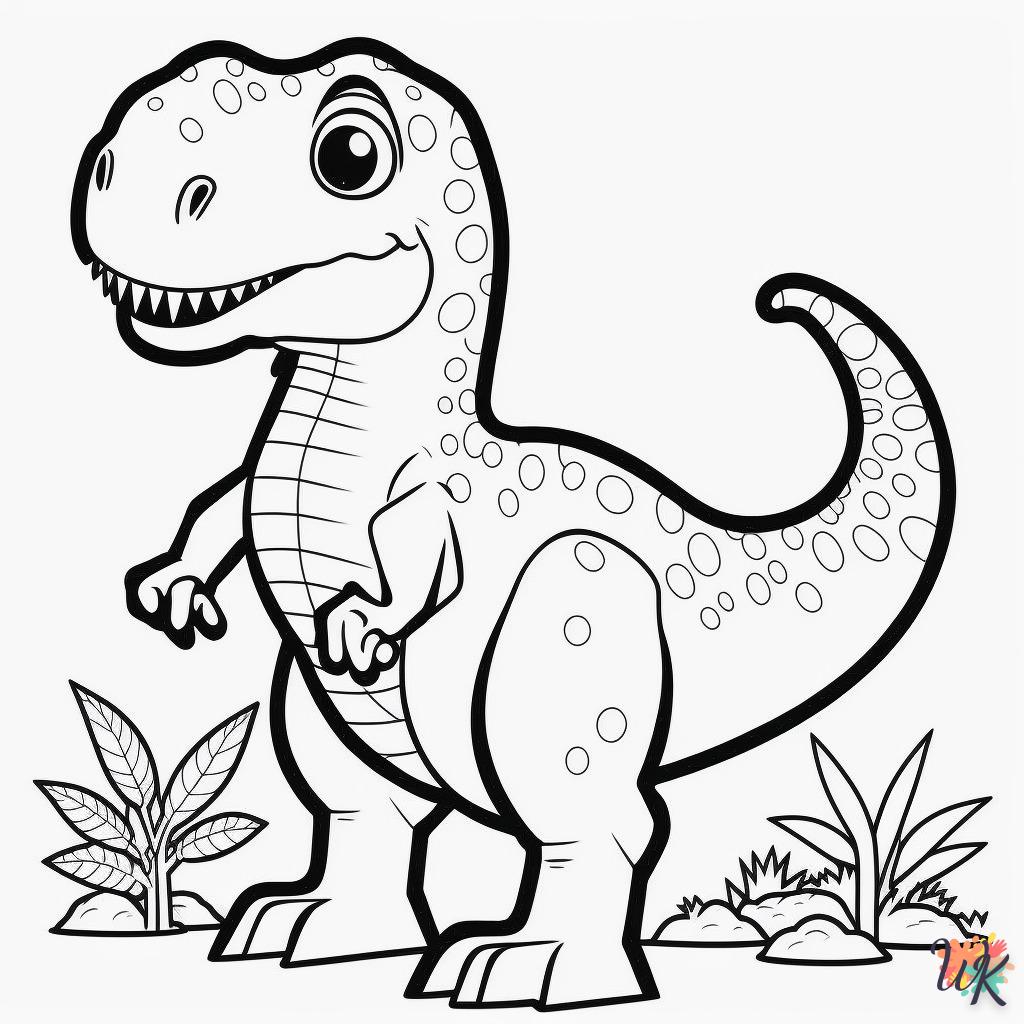 Dibujos para Colorear Dinosaurio 165