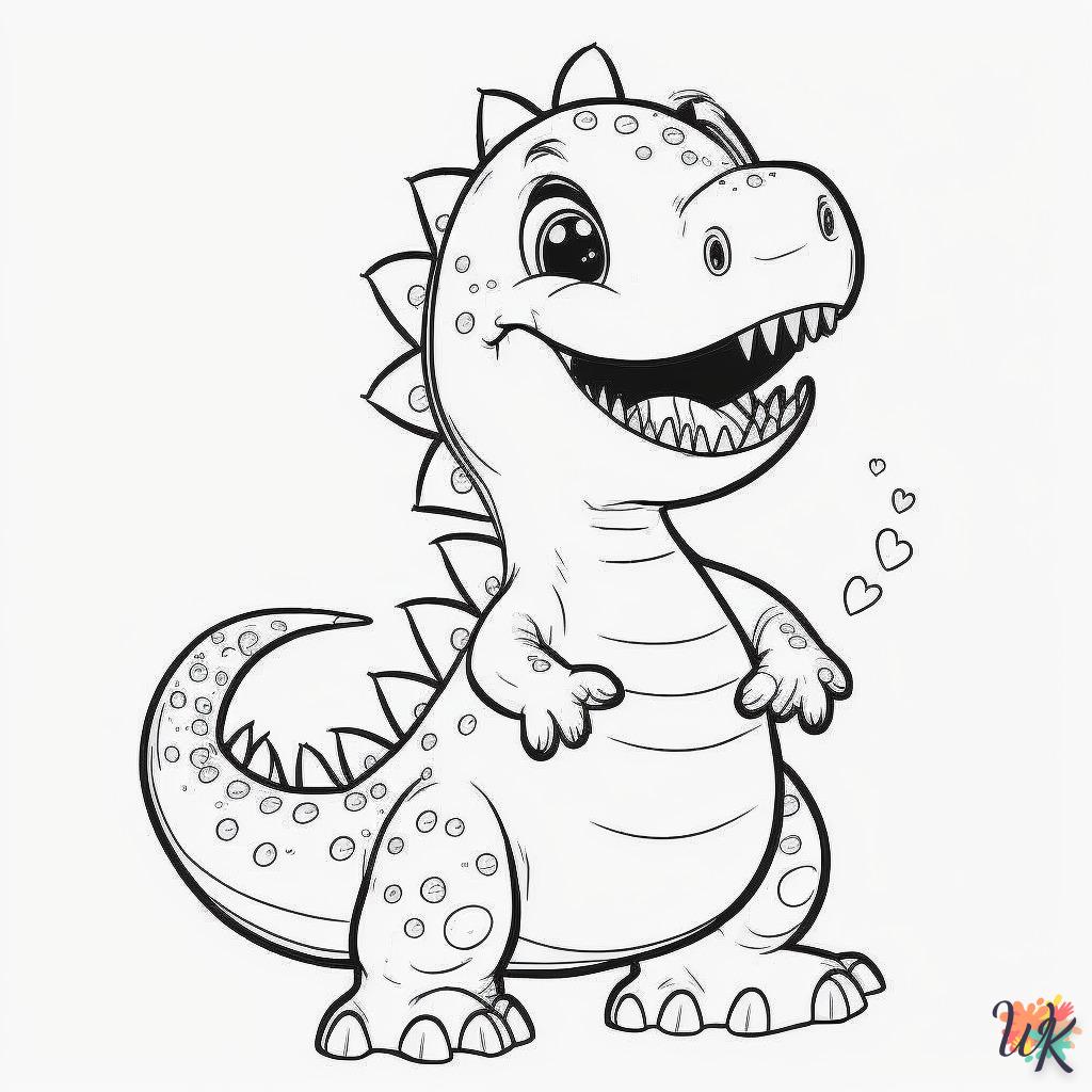 Dibujos para Colorear Dinosaurio 174