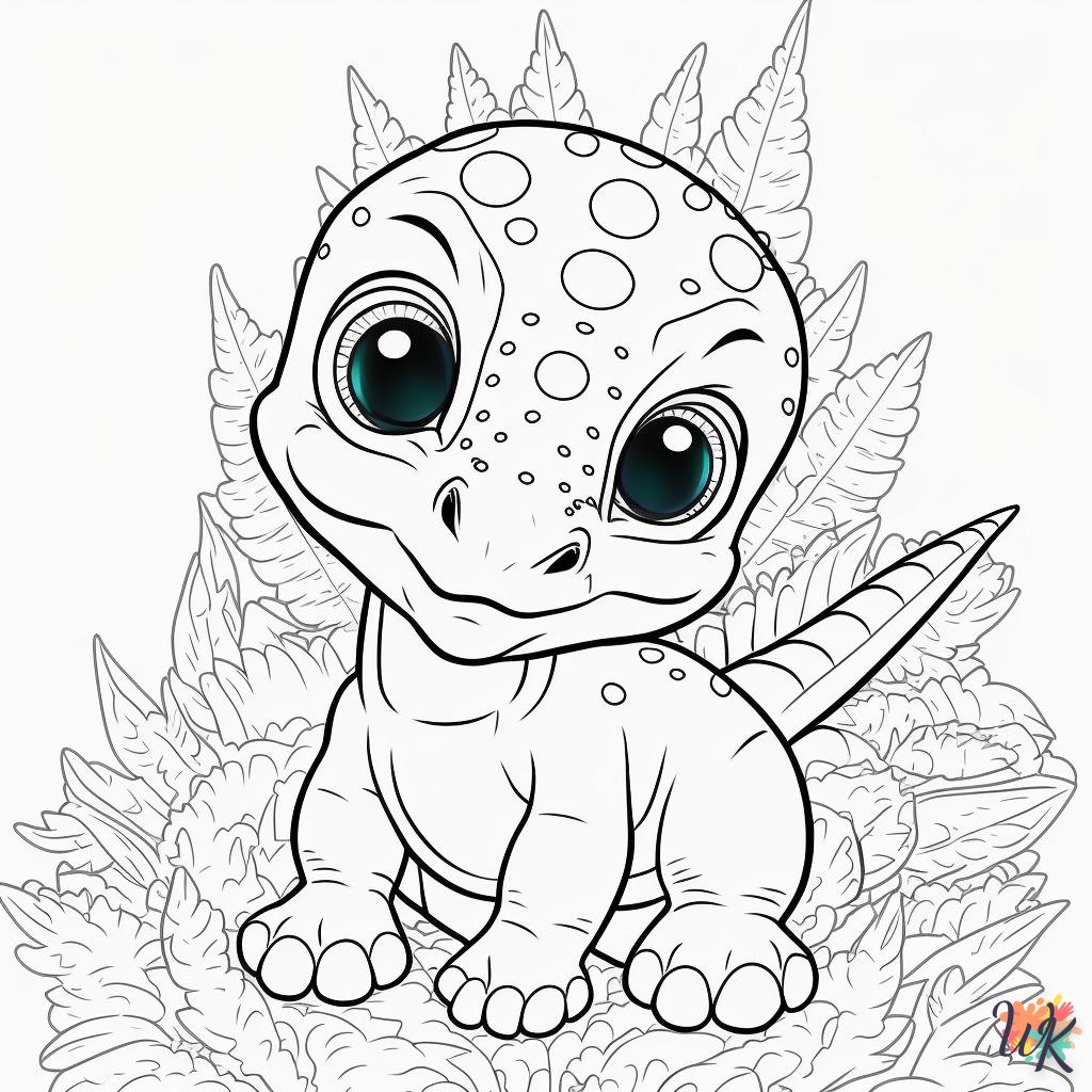 Dibujos para Colorear Dinosaurio 177