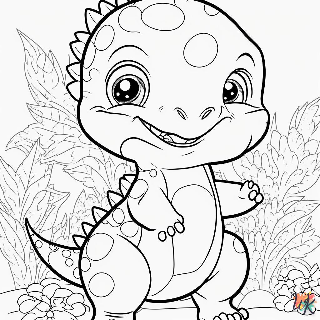Dibujos para Colorear Dinosaurio 178