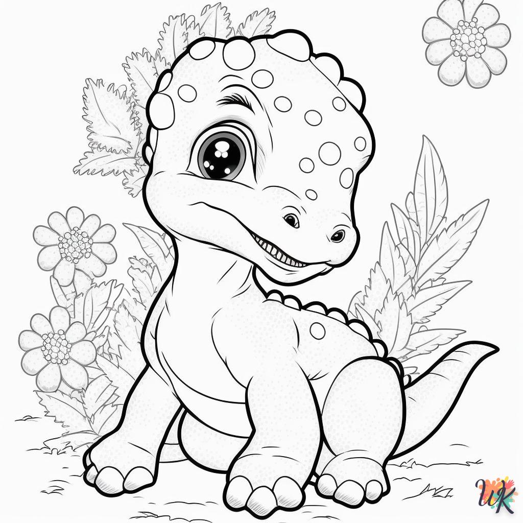 Dibujos para Colorear Dinosaurio 179