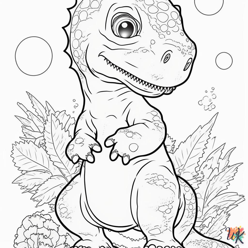 Dibujos para Colorear Dinosaurio 181