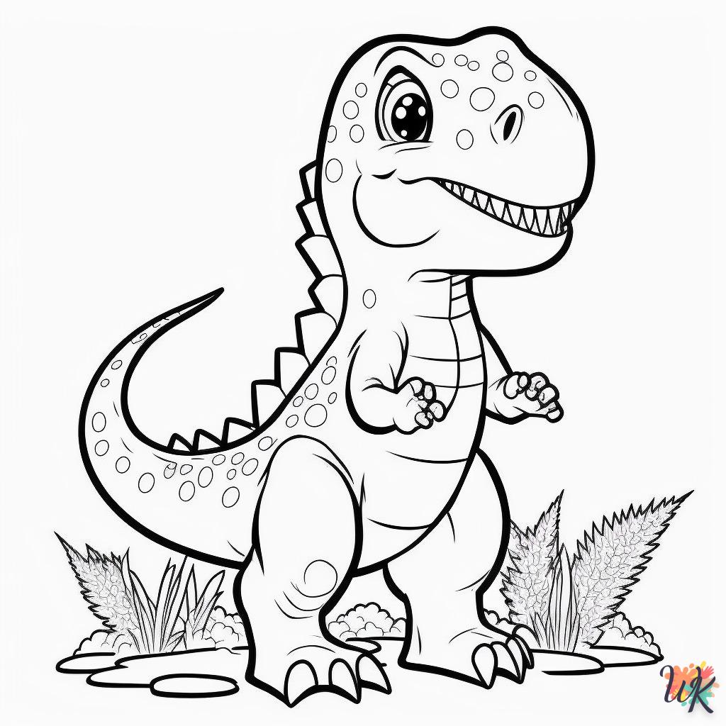 Dibujos para Colorear Dinosaurio 182