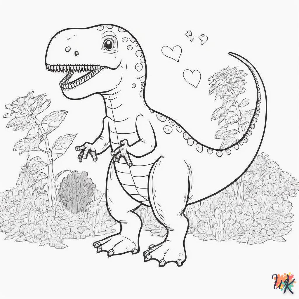 Dibujos para Colorear Dinosaurio 184