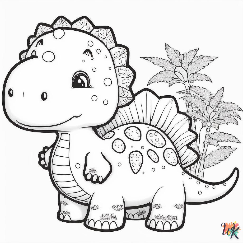 Dibujos para Colorear Dinosaurio 187