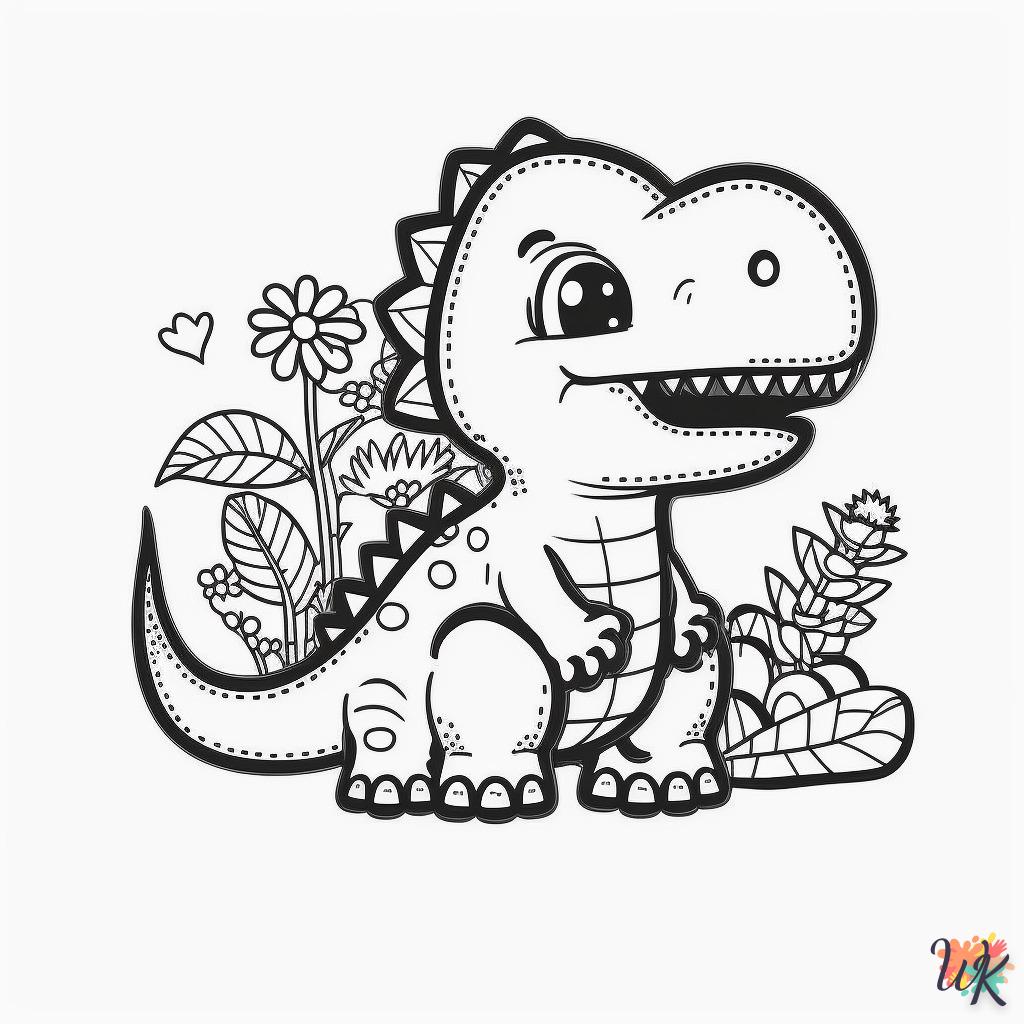 Dibujos para Colorear Dinosaurio 188