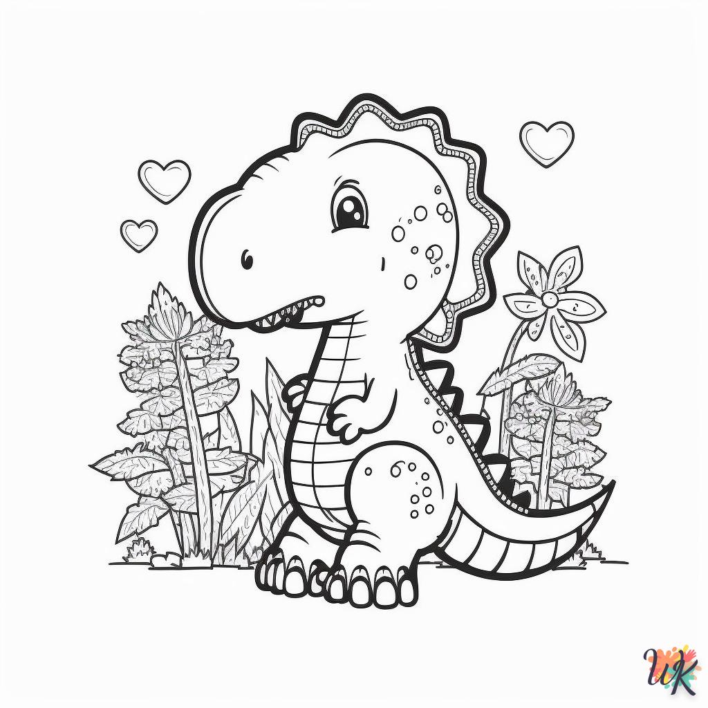 Dibujos para Colorear Dinosaurio 192