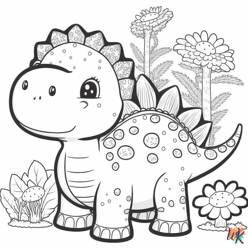 Dibujos para Colorear Dinosaurio 194