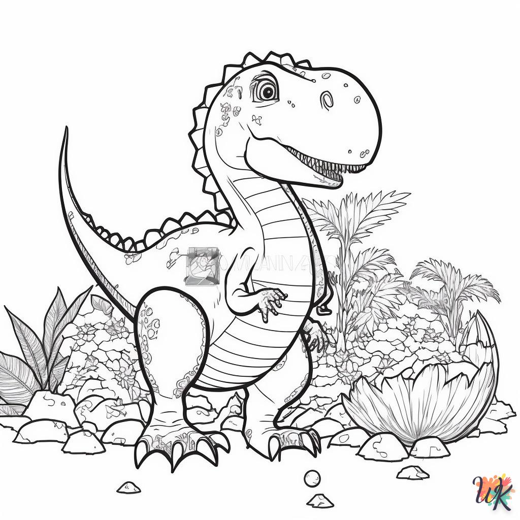 Dibujos para Colorear Dinosaurio 195