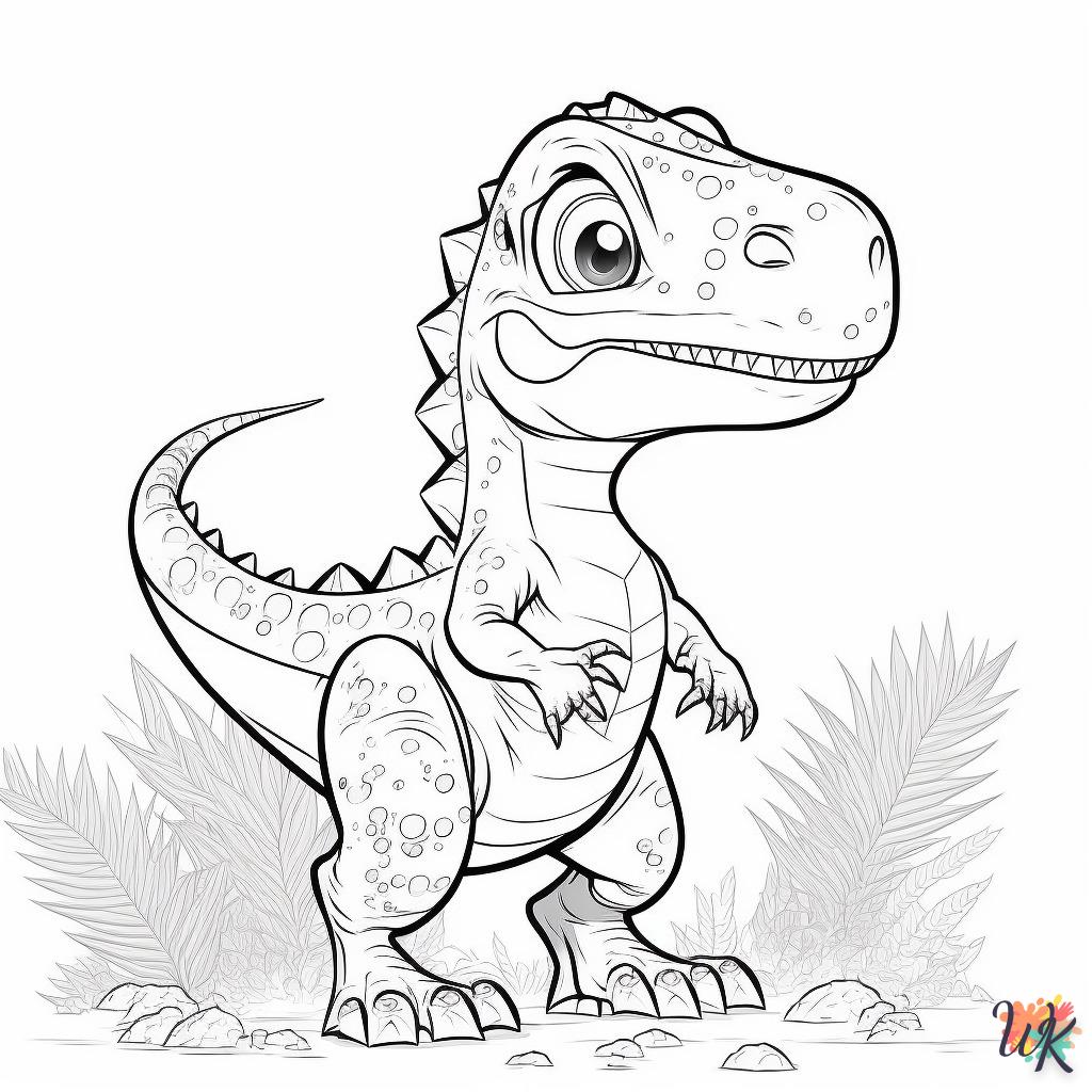 Dibujos para Colorear Dinosaurio 196