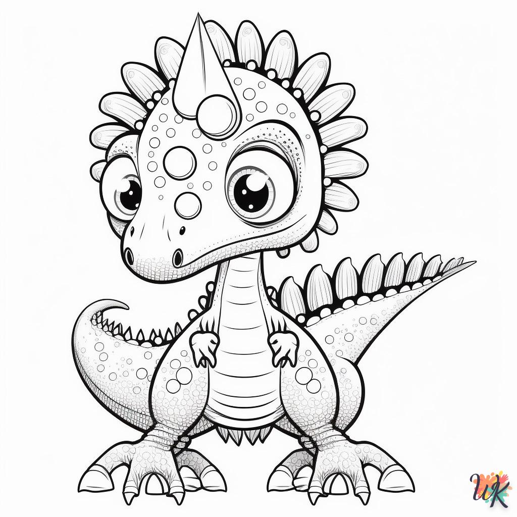 Dibujos para Colorear Dinosaurio 205